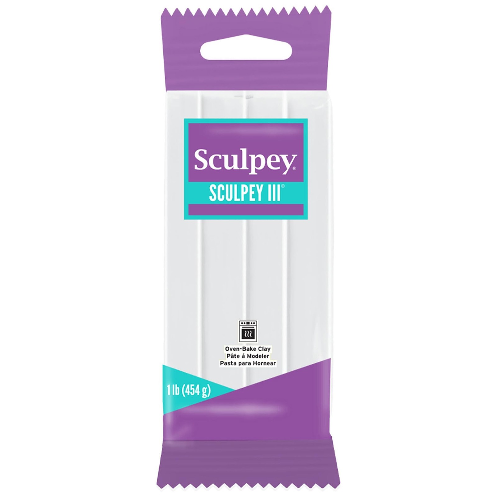 Sculpey III: Polymer Clay: White - 1 lb Pack - Oven Bake Clay, Non-Toxic, Scu...