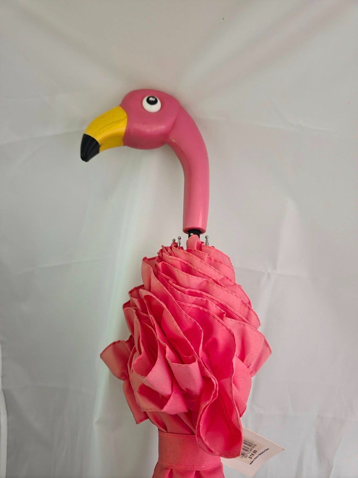 NeW Pink Flamingo Umbrella Parasol Walkingstick W/Foot Push Button Release