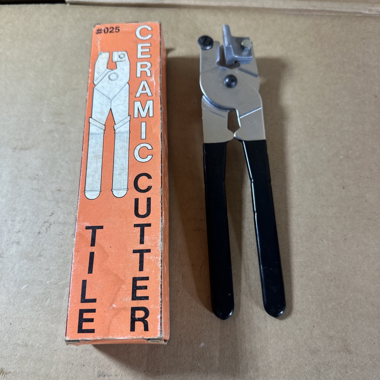 Vintage Ceramic Tile Glass Tile Handheld Cutter Made in Japan Black Handle
