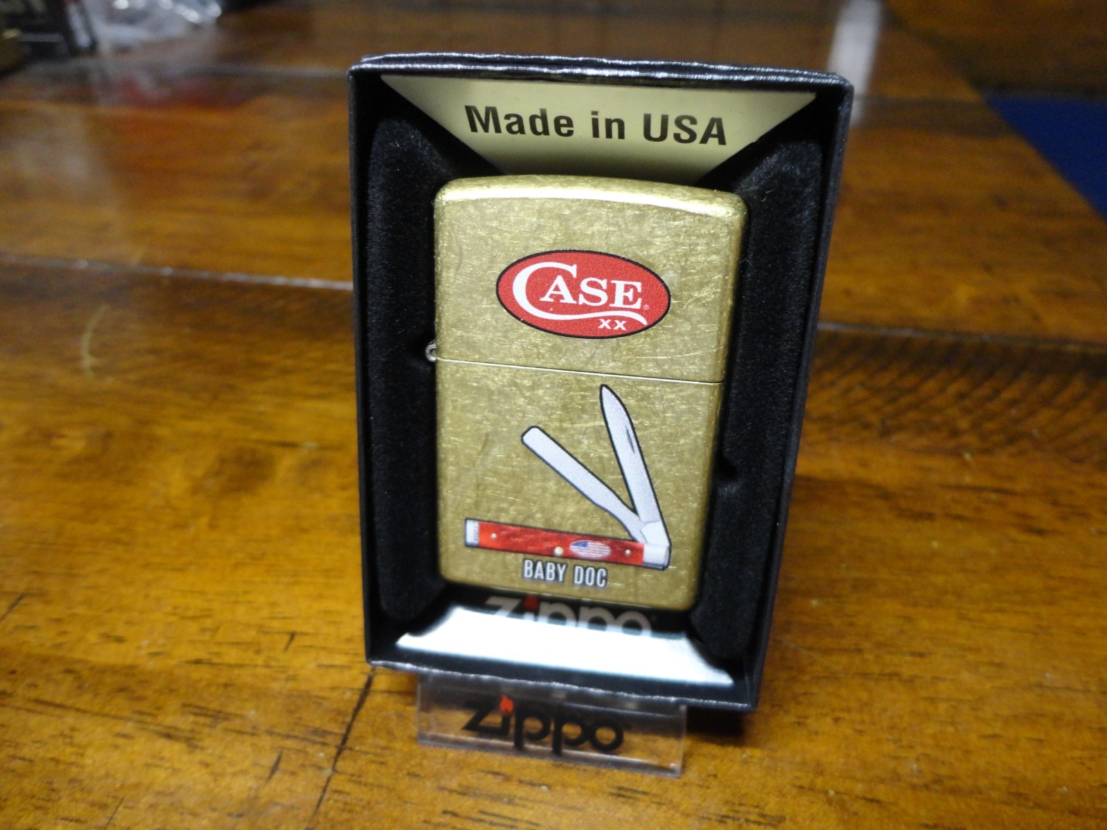 CASE XX BABY DOC KNIFE ZIPPO LIGHTER MINT IN BOX