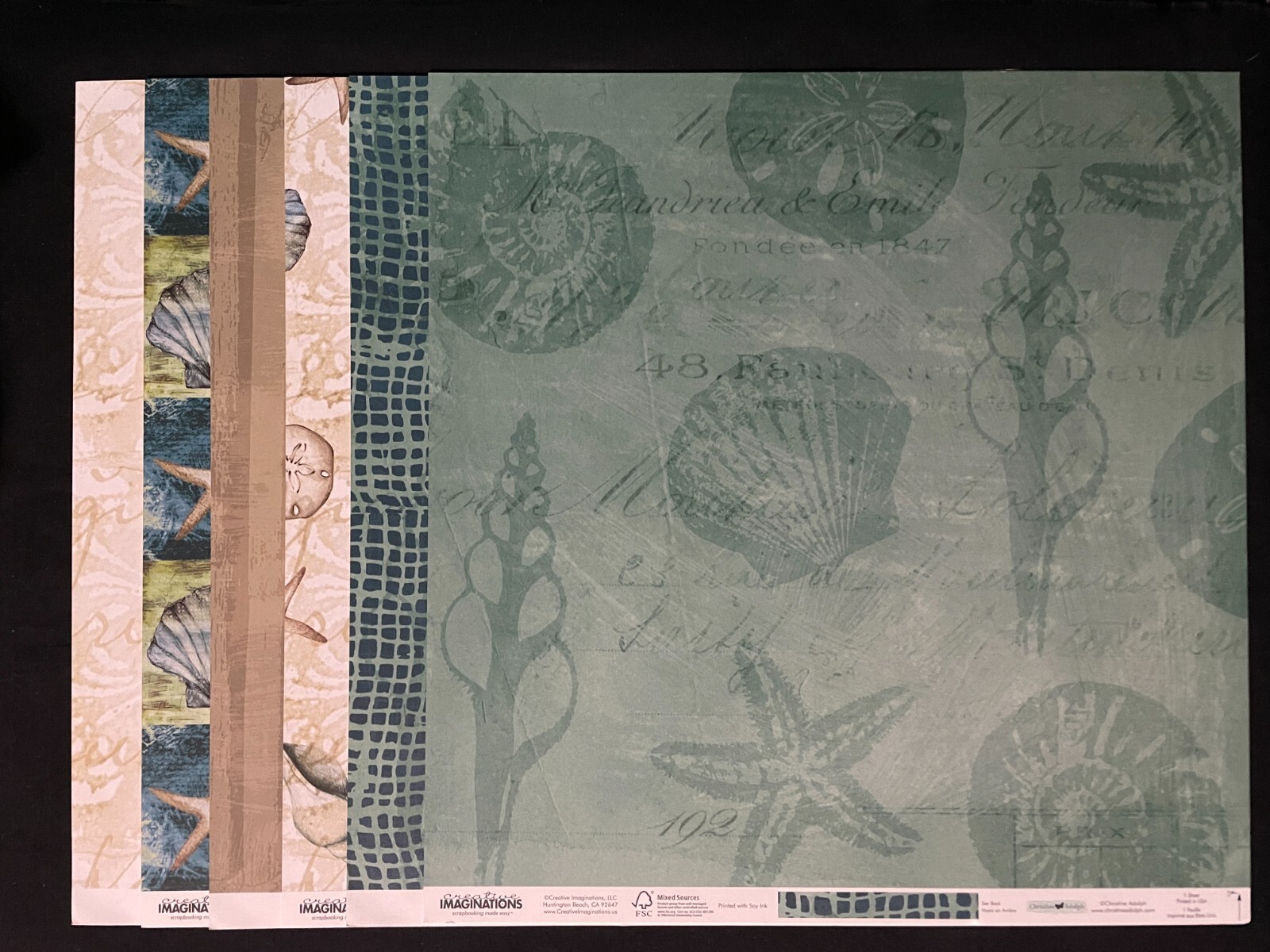 CREATIVE IMAGINATIONS "BEACH THEME" 12X12 DS HEAVY PAPER