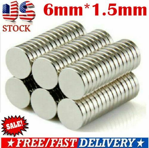 Lot 25-100 Neodymium Magnets Round Disc N35 Super Strong Rare Earth Fridge US