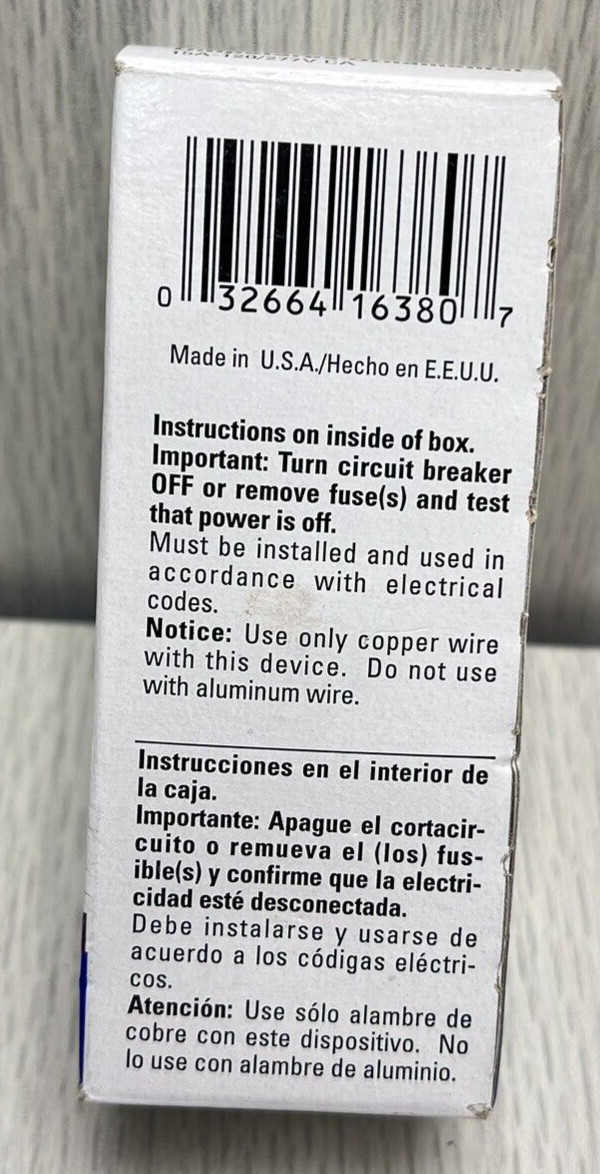Eagle Electric Combination Device White 2 Single Pole Switches 3271W-BOX