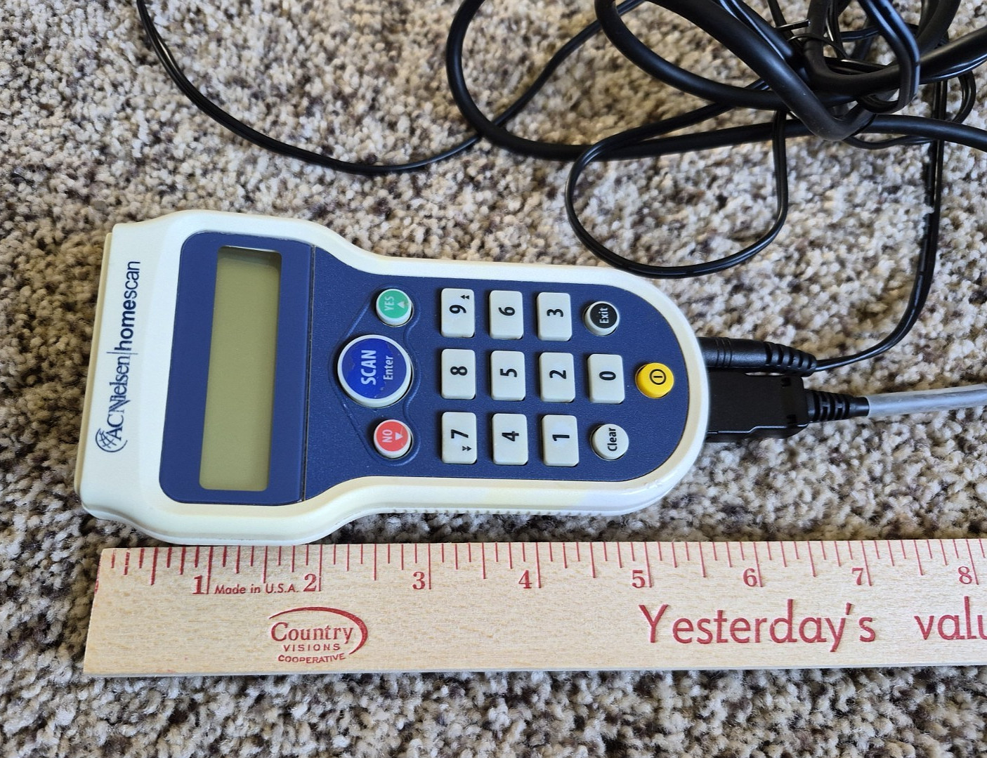 AC NIELSON HOMESCAN HANDHELD BAR CODE SCANNER w/ Cords -Original Box -Intermec