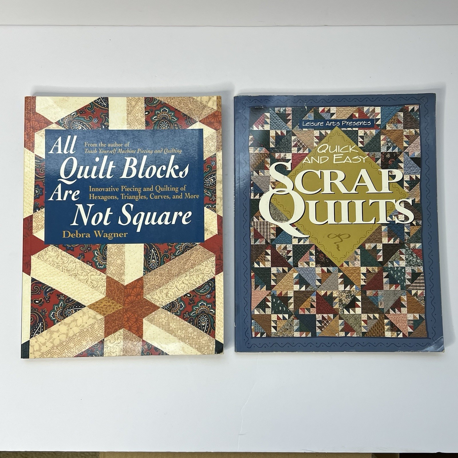 Lot Of 2 Vintage Books On Contemporary And Scrap Quilting FREE SHIPPING
