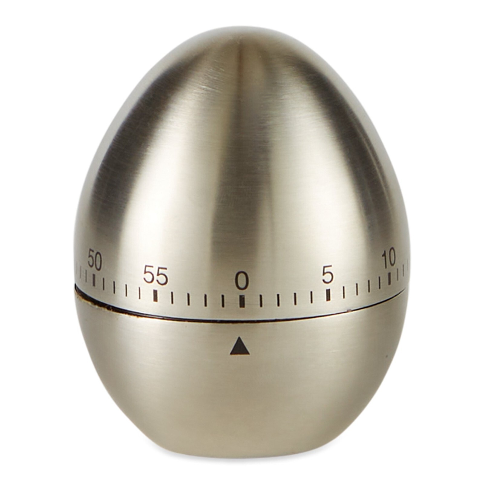 Kitchen Timer | Brushed Chrome Egg Shaped | 3 Inch | Design Imports NEW