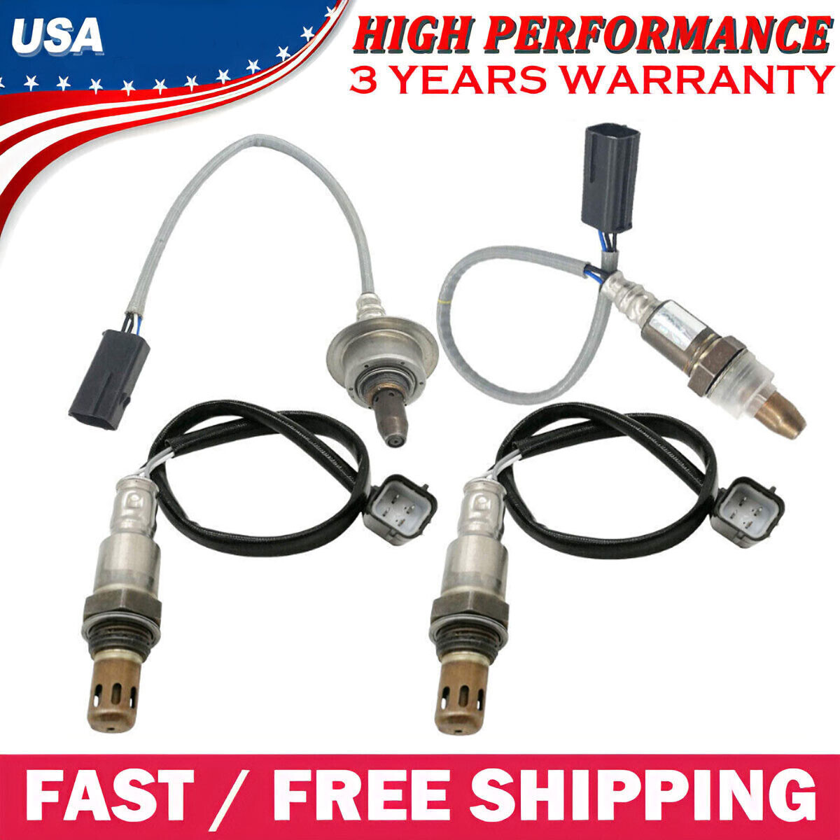 Upstream&Downstream Set of 4 Oxygen Sensors For Nissan Murano 3.5L V6 2009 2010