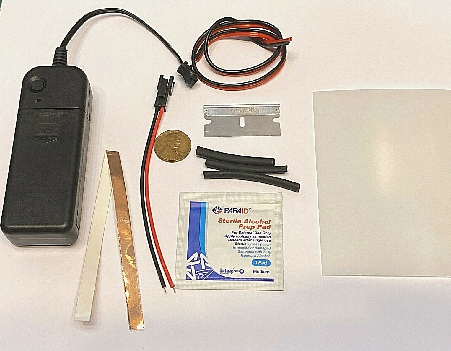 White Smart Film starter Kit 4" X 3"  electrochromic film switchable glass pdlc