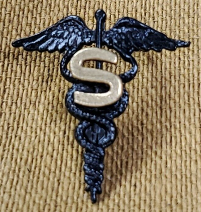 US Army Officer Medical Corps Sanitary Train Insignia Pins, One Pair