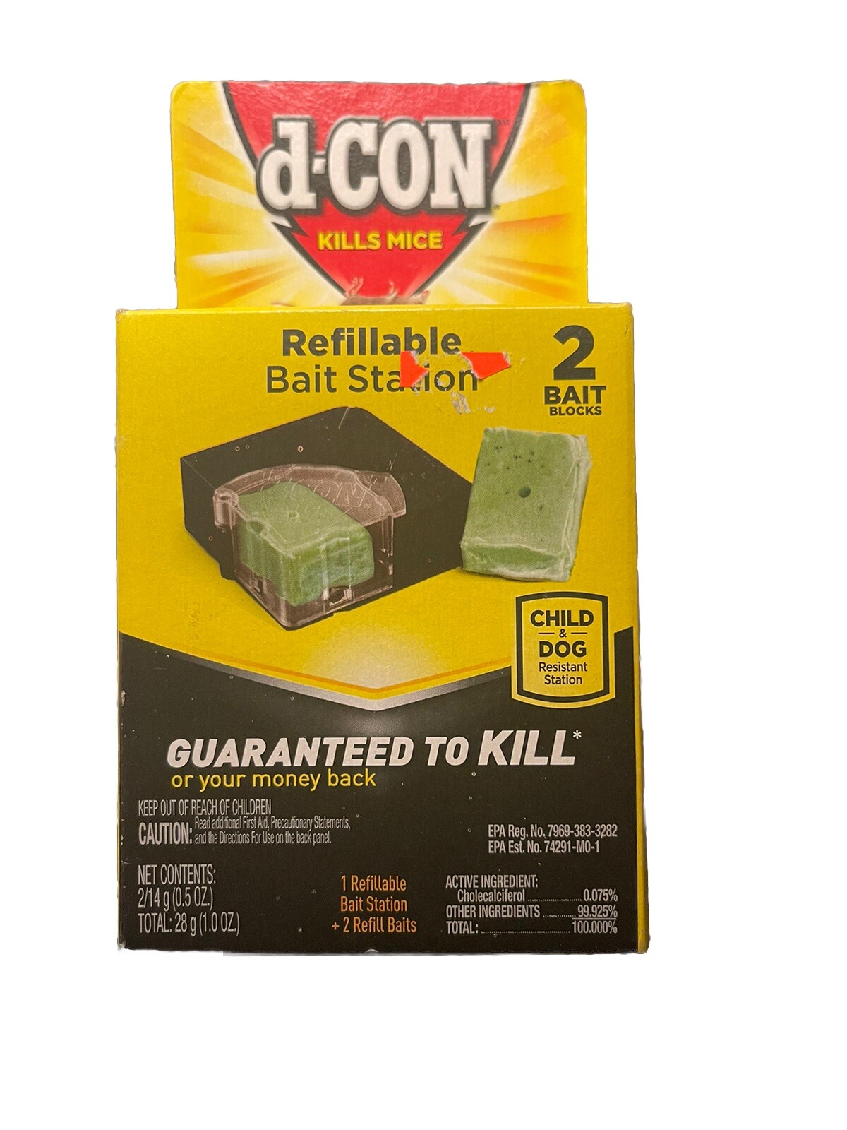 Refillable Corner Fit Mouse Bait Station, 1 Trap + 2 Baits- Free Shipping