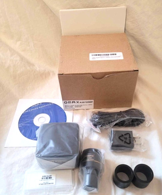 OMAX Microscope Digital Camera 720p Wi-Fi A35720WF: Windows Apple IOS Android