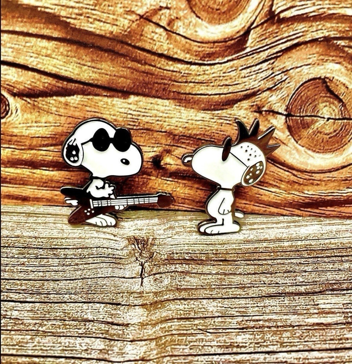 Snoopy Punk Rock 1.5 Inch Enamel Pin Set