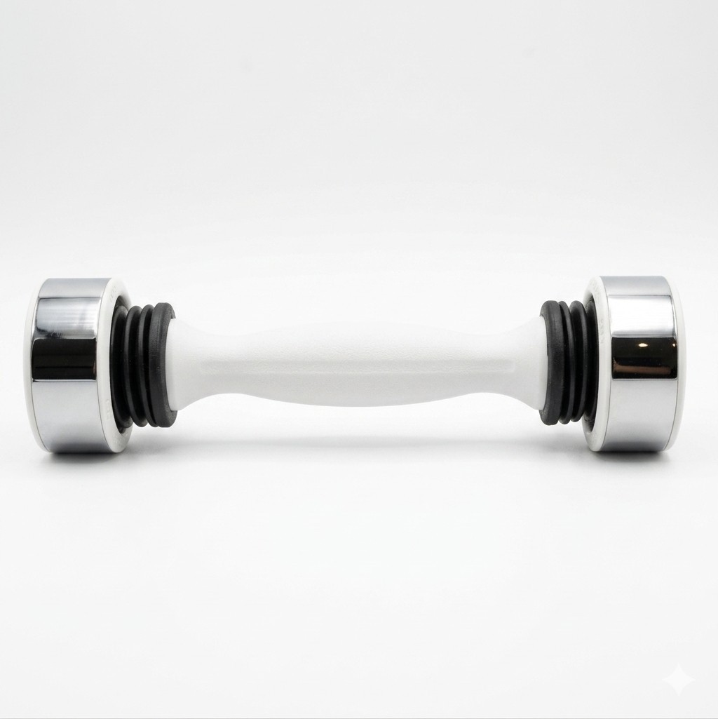 2.5 lb Shake Weight for Women Weight Dumbbell White/Silver/Black Metal & Plastic