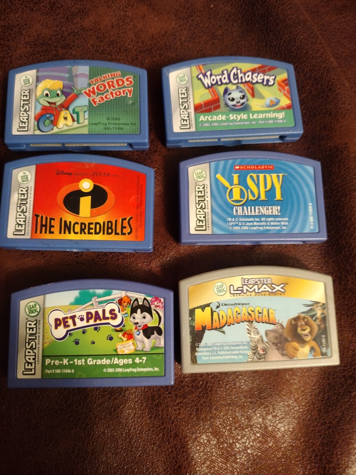 Leap Frog Leapster Game Lot Of 6-Tested And Working