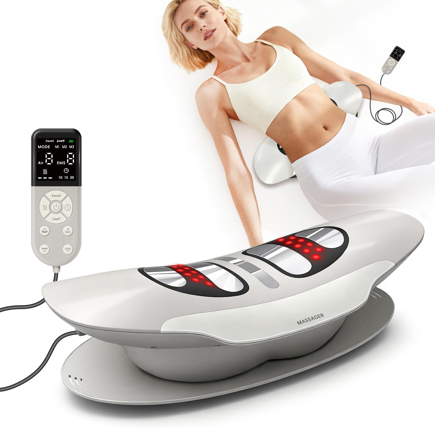Zenopax Electric Lumbar Traction Device, Multifunctional Back Traction Device wi