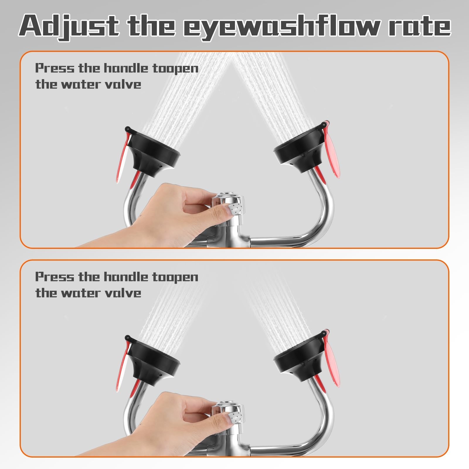 Handheld Eyewash Station Emergency Portable Eye Face Wash Kit Spray Head with...