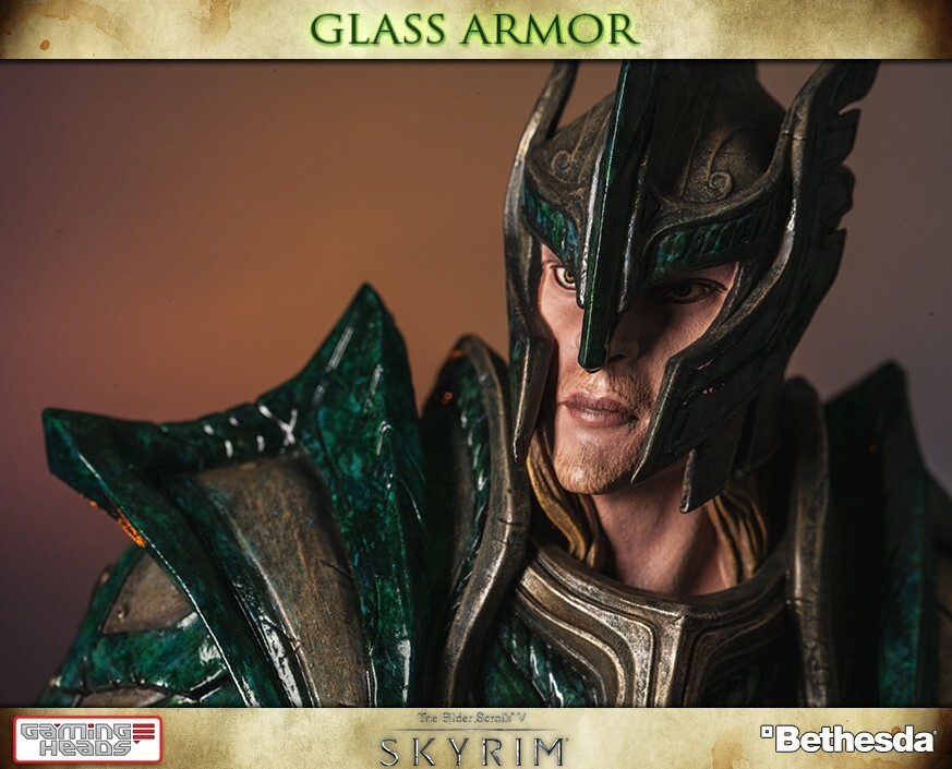 Gaming Heads Elder Scrolls V: Skyrim Glass Armor Regular Statue SEALED