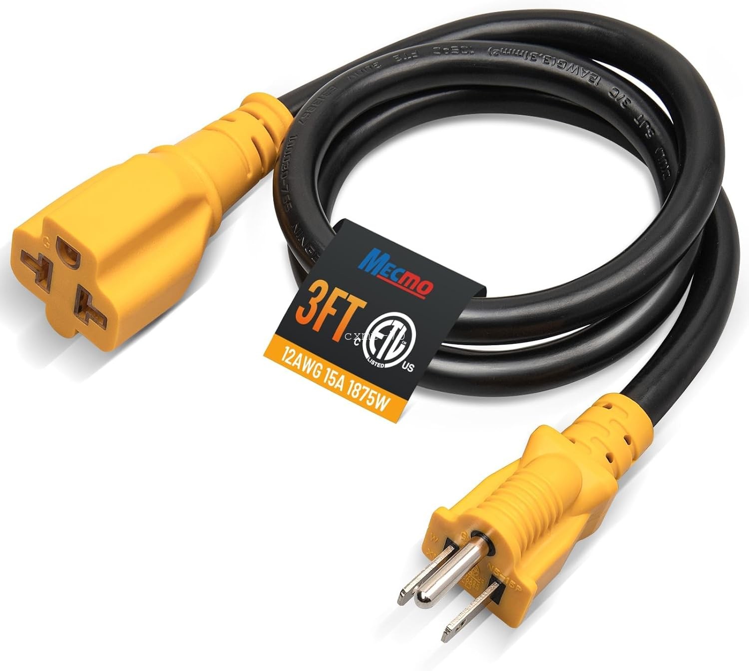 3FT NEMA 5-15P to 5-15R 5-20R 6-15R 6-20R T-Blade EV Charger Adapter Power Cord