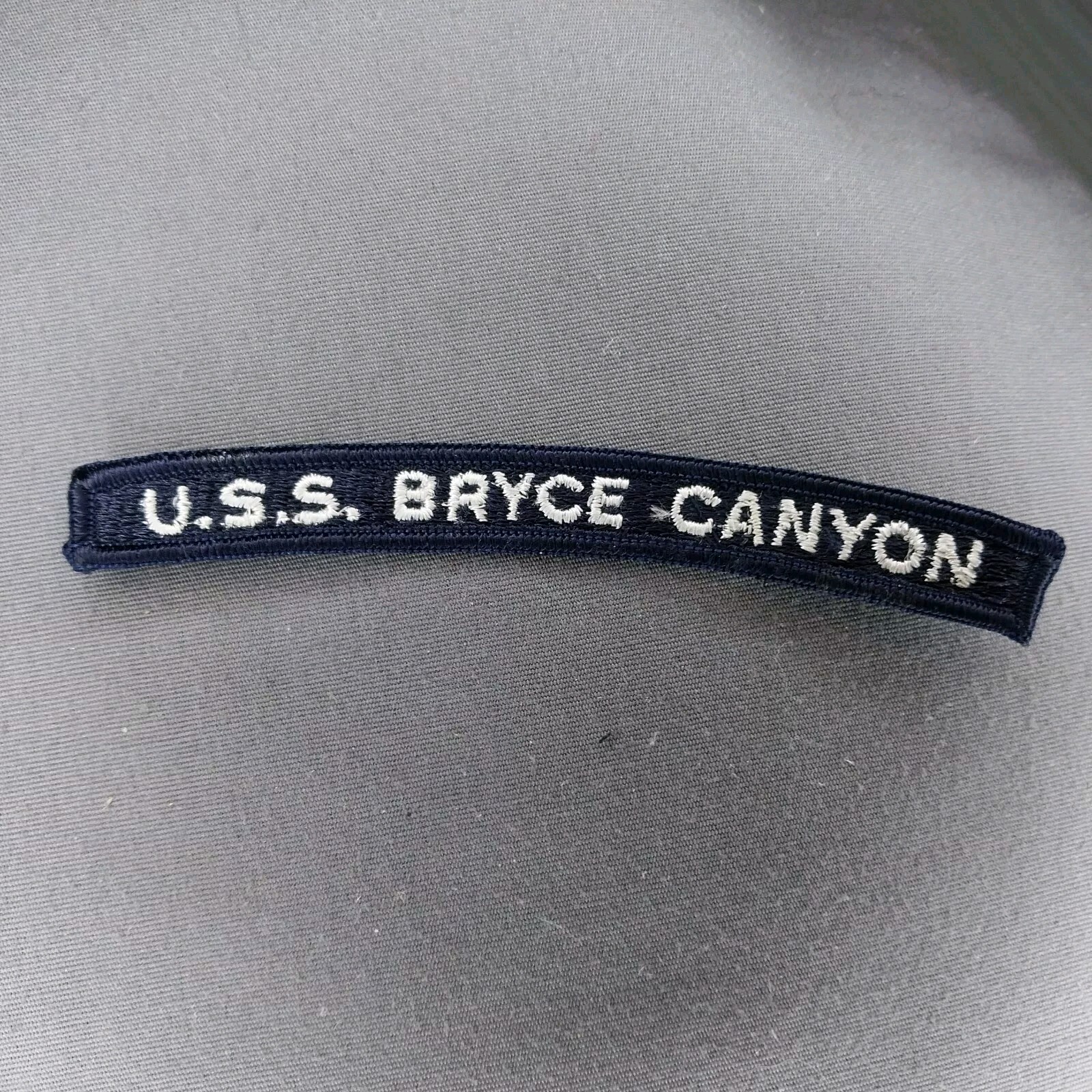 USS Bryce Canyon Naval Naval Tab Rocker Ribbon 5" Patch