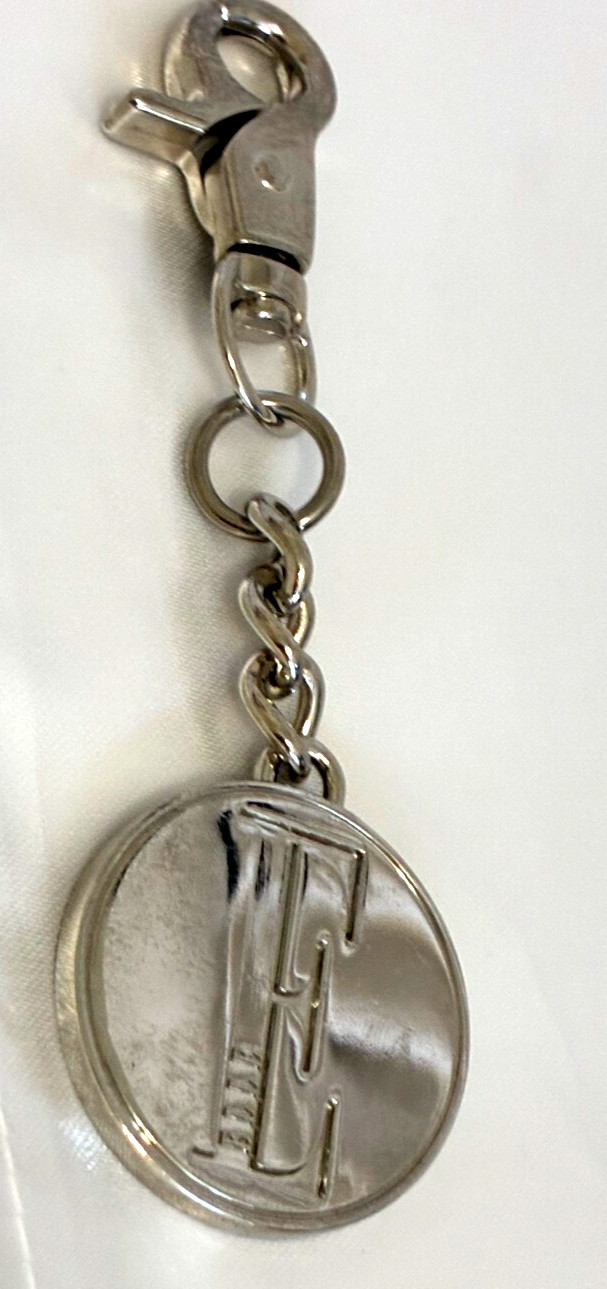 Elle  Silver Logo Bag Tag,  Fob, Charm, Key Chain. ID-128