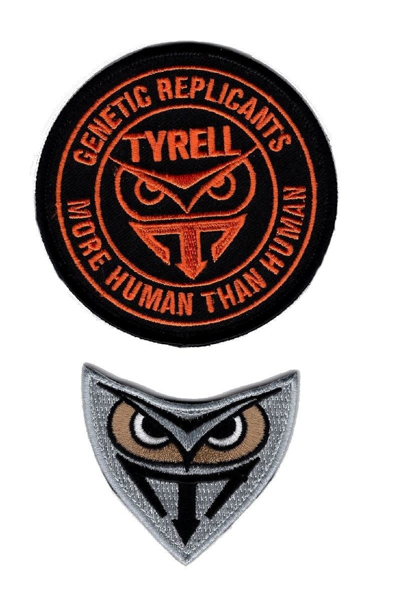 Blade Runner Tyrell Owl Logo Patch Bundle - Genetic Replicant More Than Human