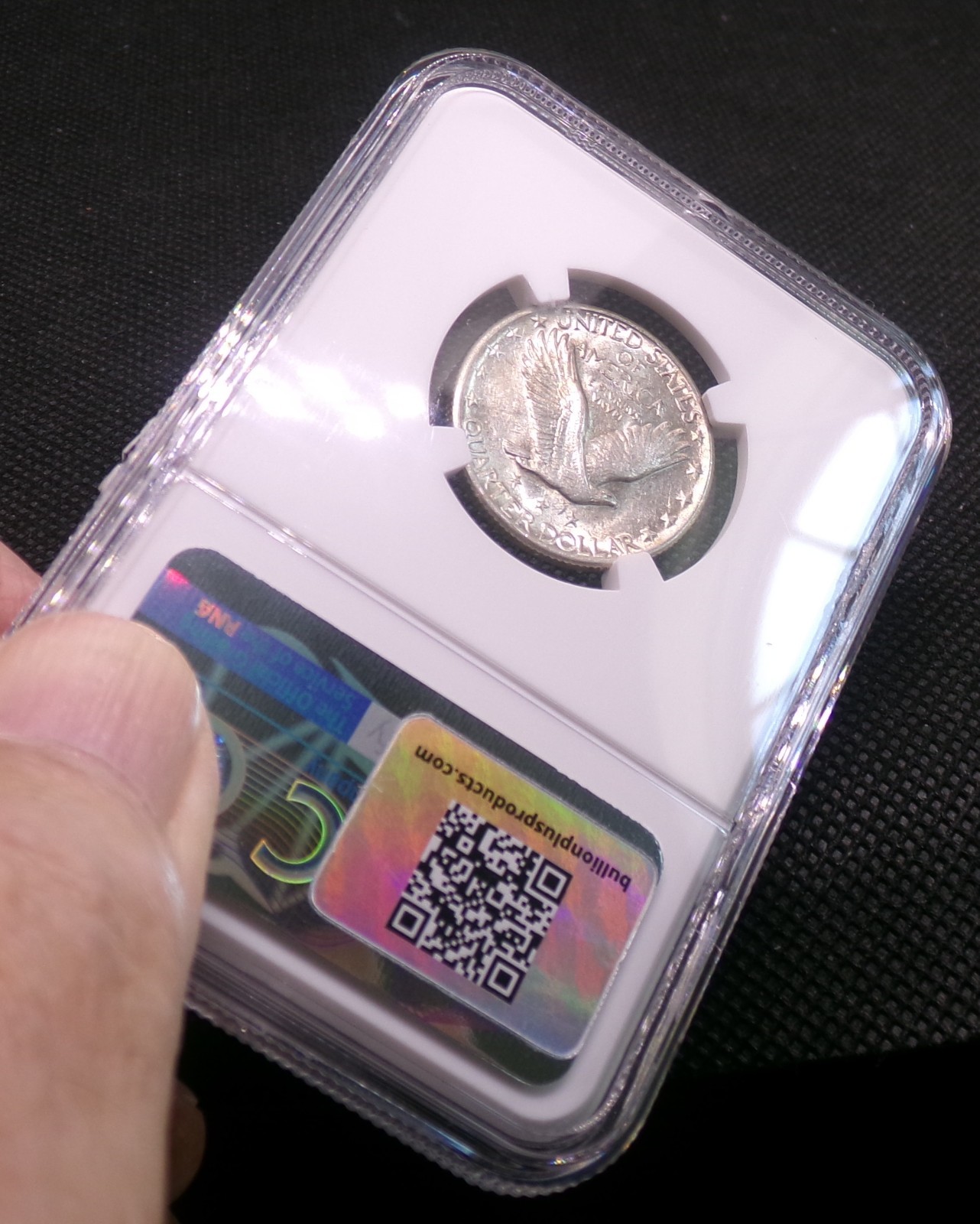 NGC 1930 Standing Liberty Quarter AU55