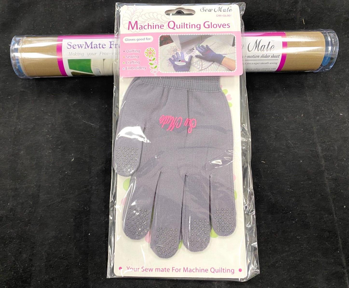 Free-motion Slider Sheet 480x300mm + Machine Quilting Gloves