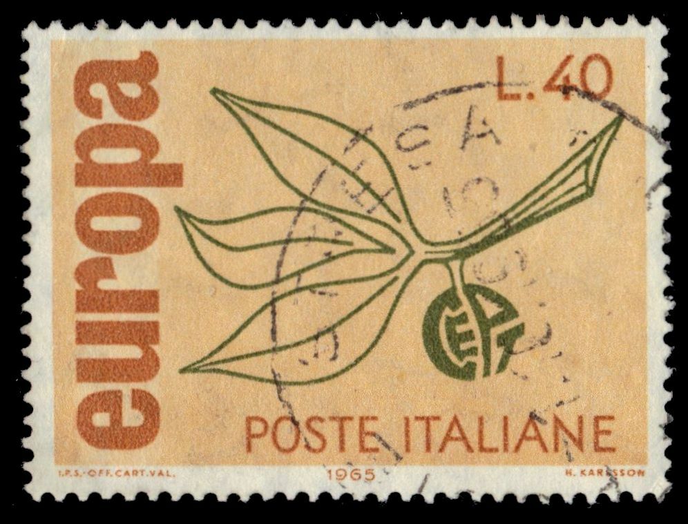 ITALY 915 - Europa "Stylized Leaf" (pf32600)