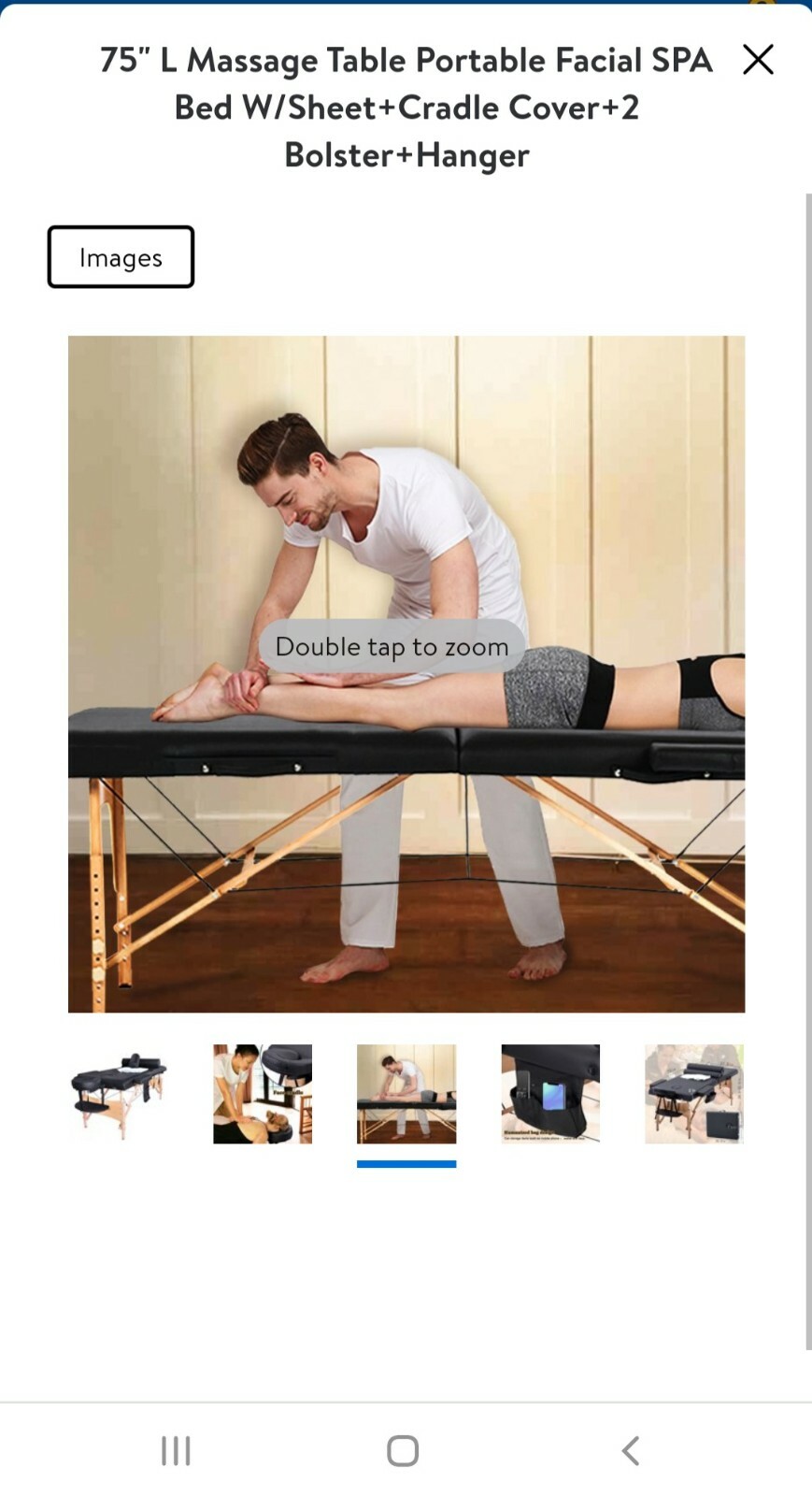 75" L Massage Table Portable Facial SPA Bed black new