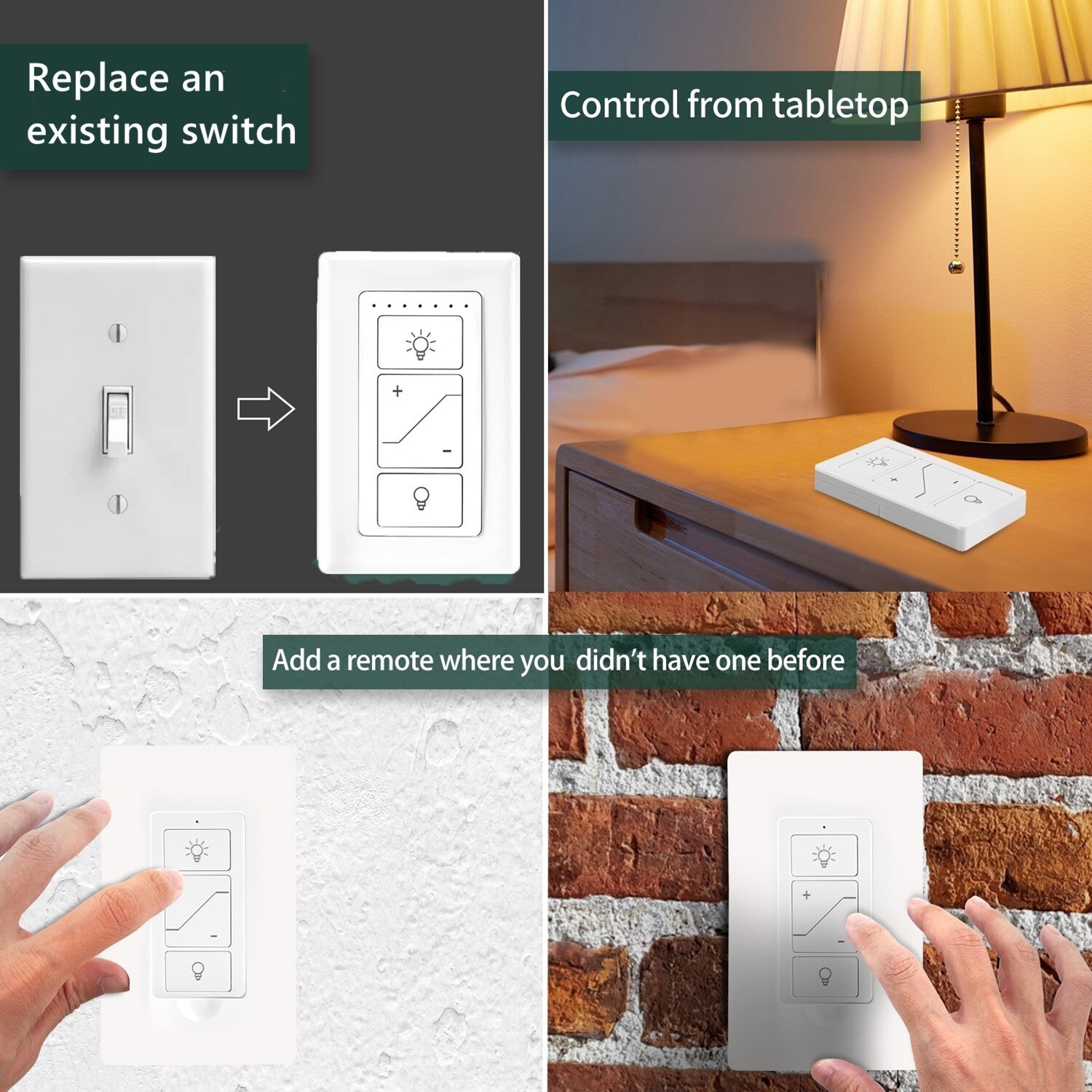 USED Smart Dimmer Switch with Remote Dimmable Voice Control Work with Alexa