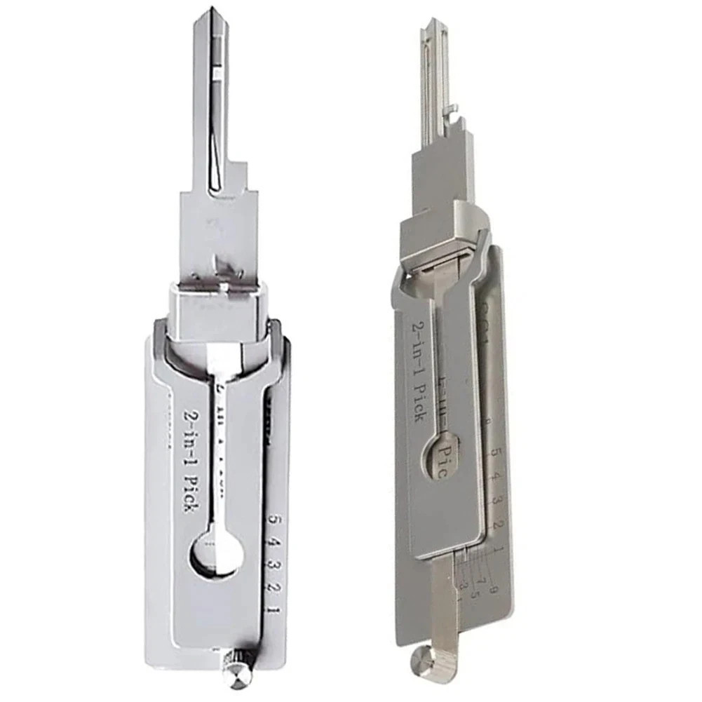 Key Decoder 2 In 1 Portable Lock Picking Set Hook And Pickup Tool Kit Ergonomic