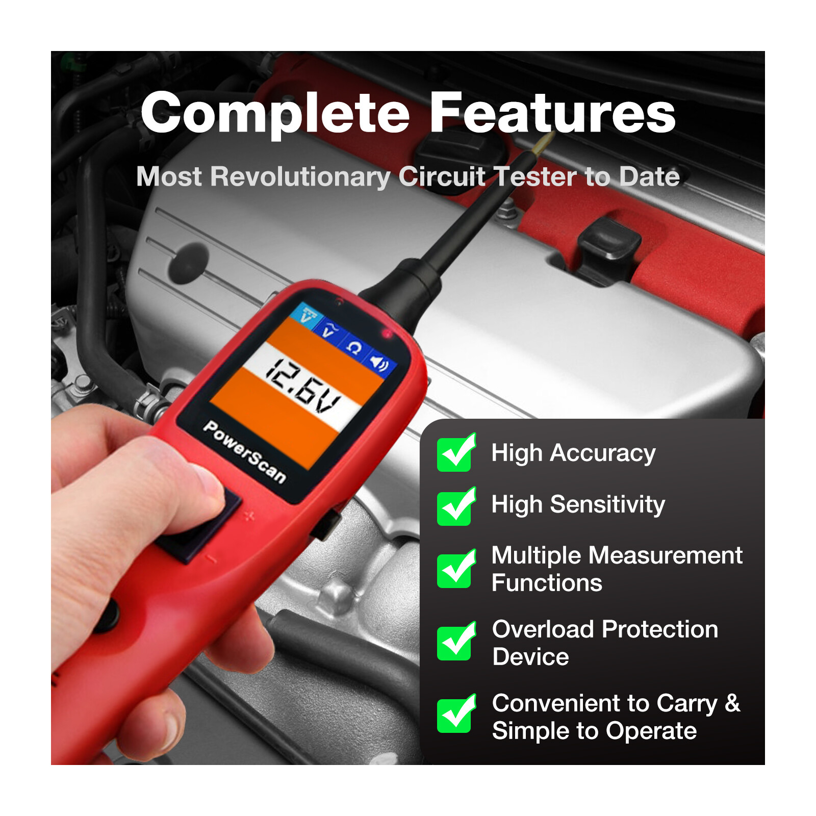 Autel PowerScan PS100 Electrical System Diagnosis Test Light Circuit Tester Tool