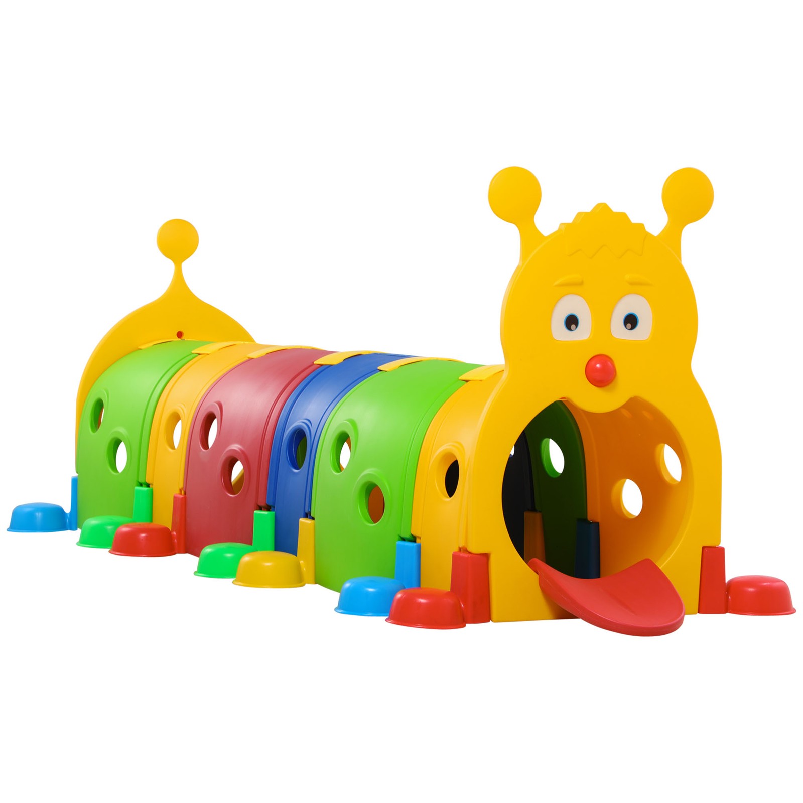 Kids Caterpillar Tunnel Outdoor Indoor Climb-N-Crawl Play Equipment for 3-6 Year