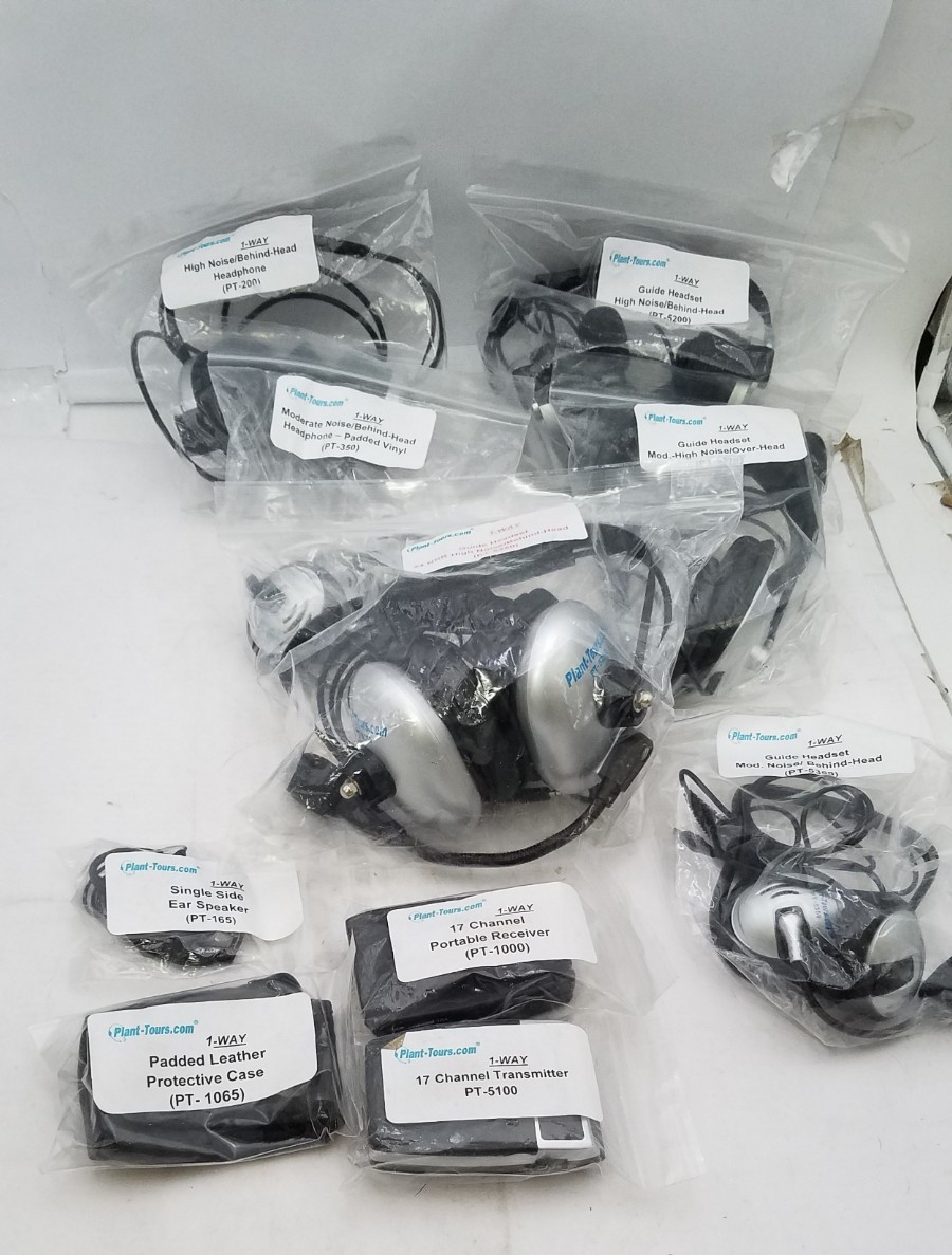 Planet Tours 1-Way Communication set. 10 Piece set.
