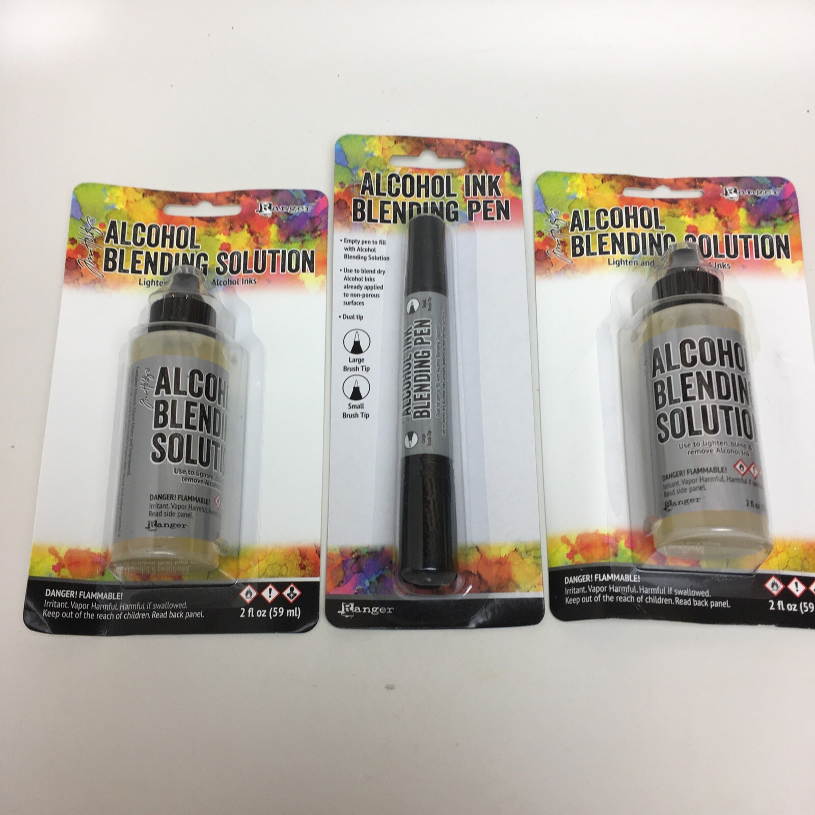 Ranger Tim Holtz Alcohol Blending Solution & Blending Pen, Bundle of 3 Items