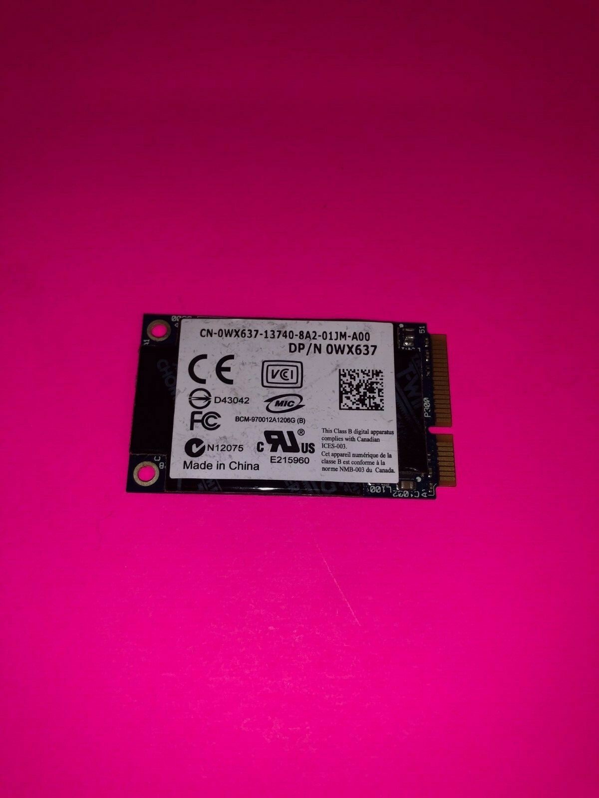 Genuine Dell Wireless Wifi HD Decoder Mini PCI-e Video Card WX637