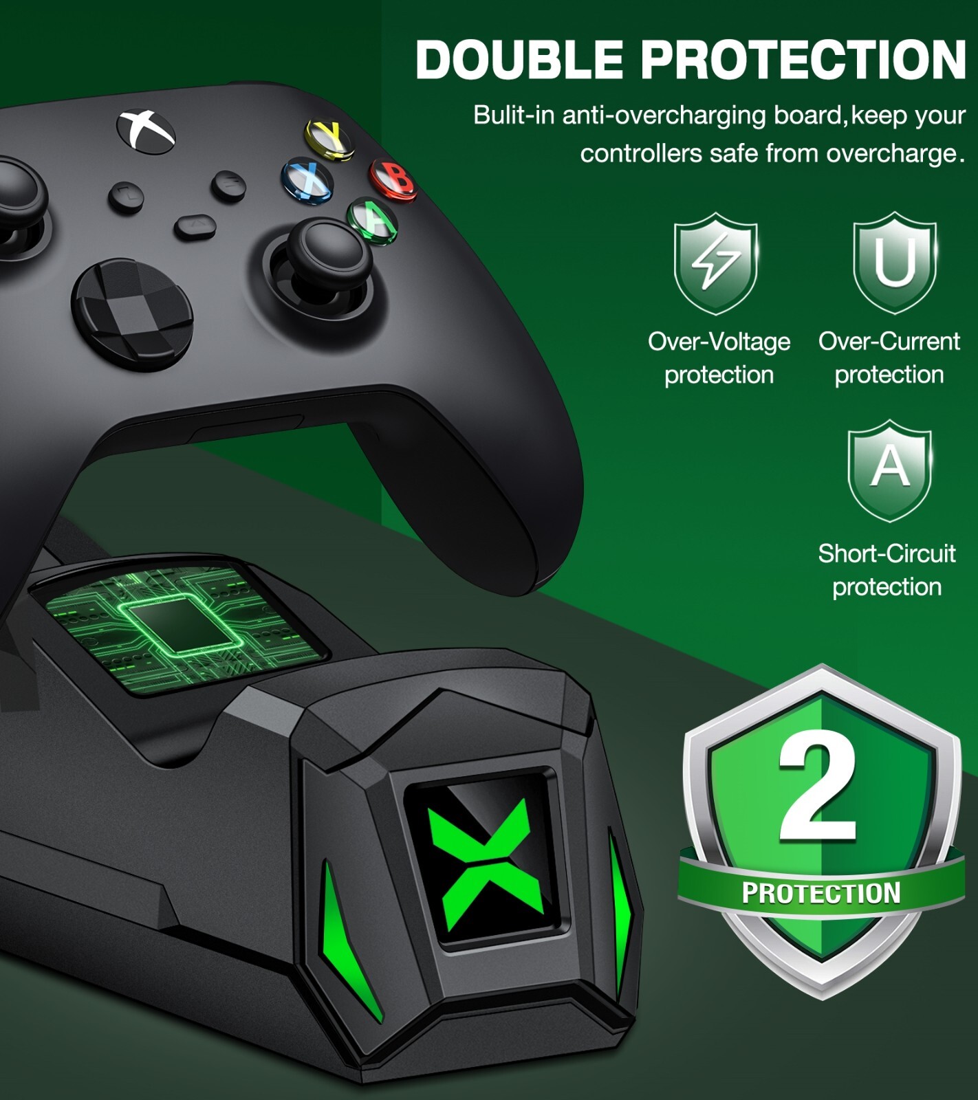 Rechargeable Battery Pack +Charging Dock Station For Xbox Series X/S Controller
