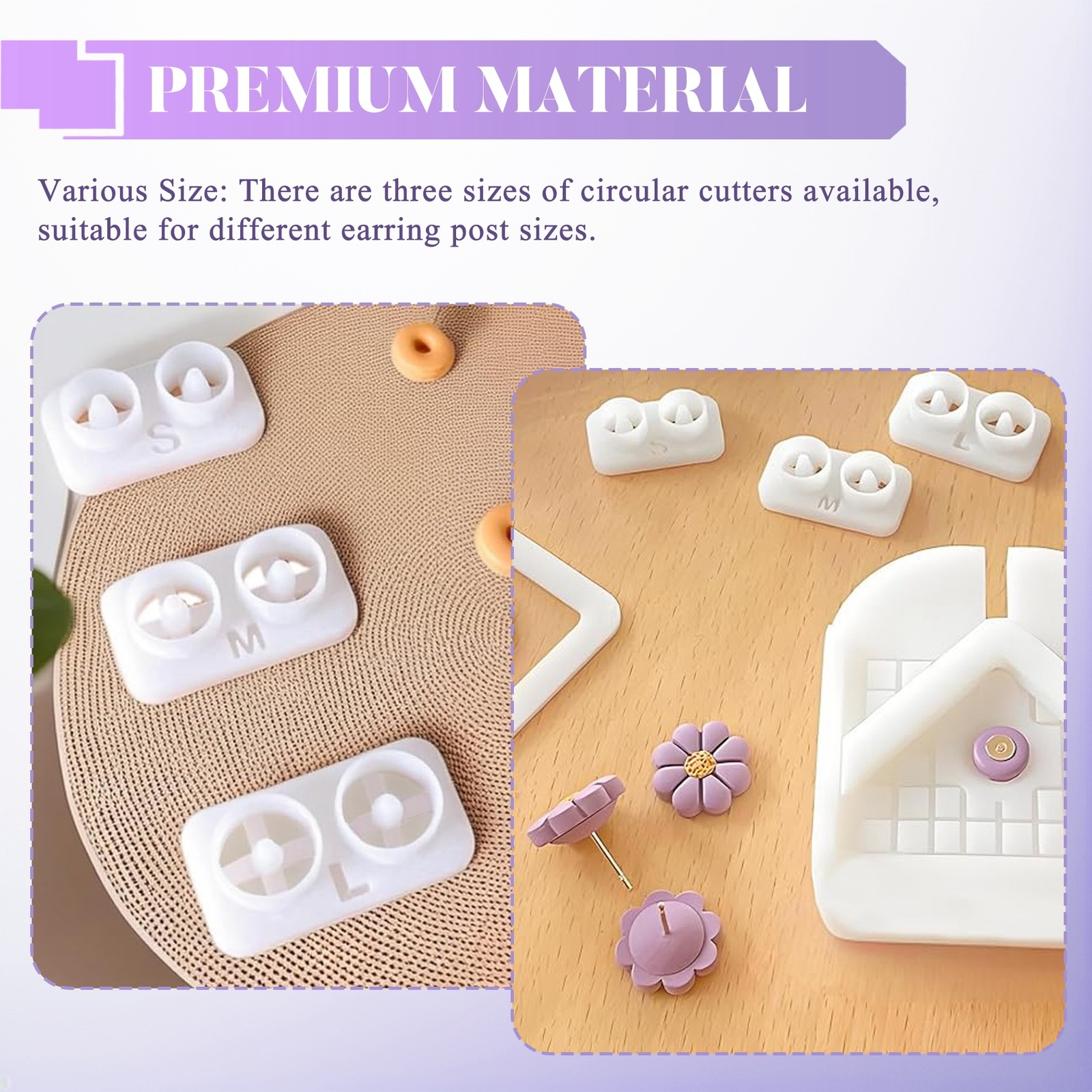 Stud Post Embedding Tool for Polymer Clay Earring, Polymer Clay Tools for9144