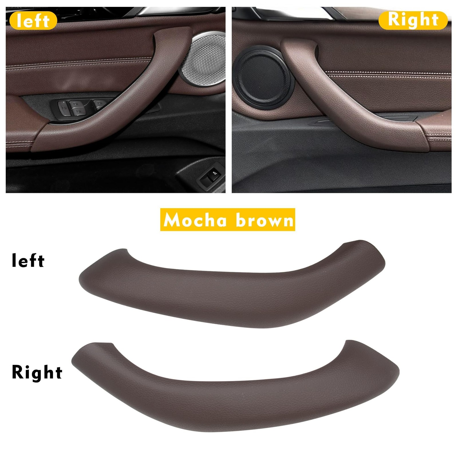 Car Inner Door Handle Pull Outer Cover Replacement for BMW X1 F48 2016-2019, ...