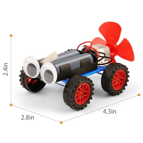 STEM Science Kits for Kids, 5 Set Wind Powered Car for Boy Toys Bulk Gifts |