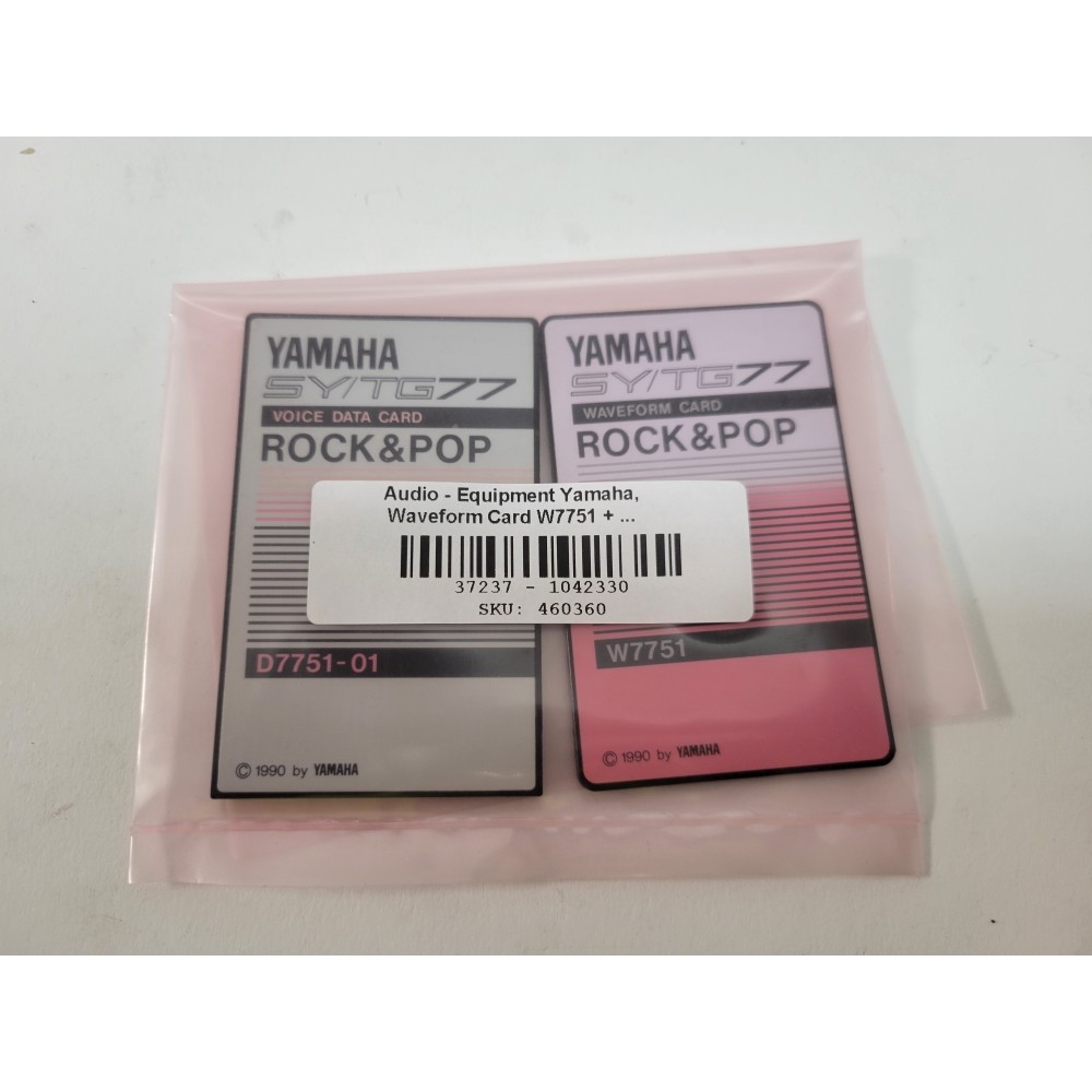 Yamaha Waveform Card W7751 + Voice Data Card D7751-01 SY/TG77 - Tested