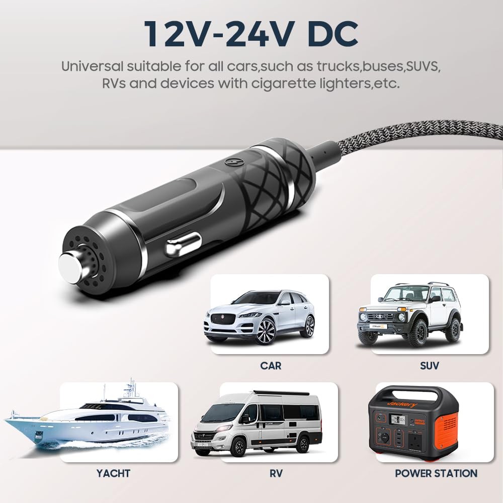 Kfd 12V/24V Cigarette Lighter Xt60 Car Charger Plug For Ecoflow