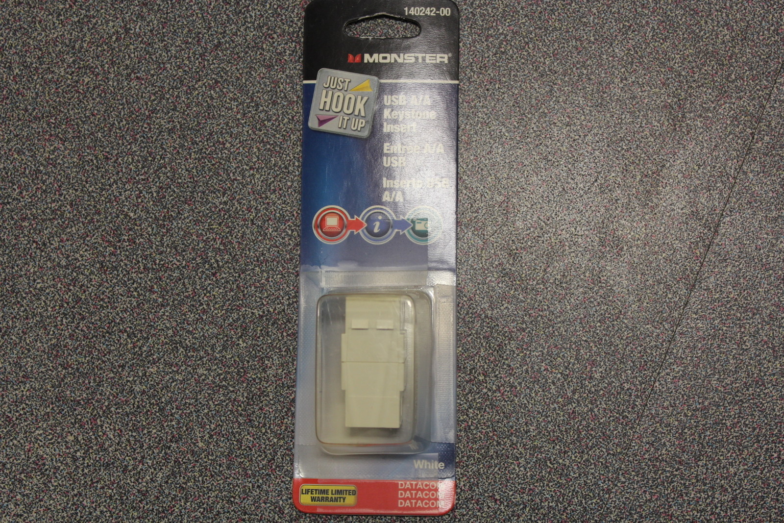 NEW 140242-00 MONSTER USB A/A KEYSTONE INSERT NEW