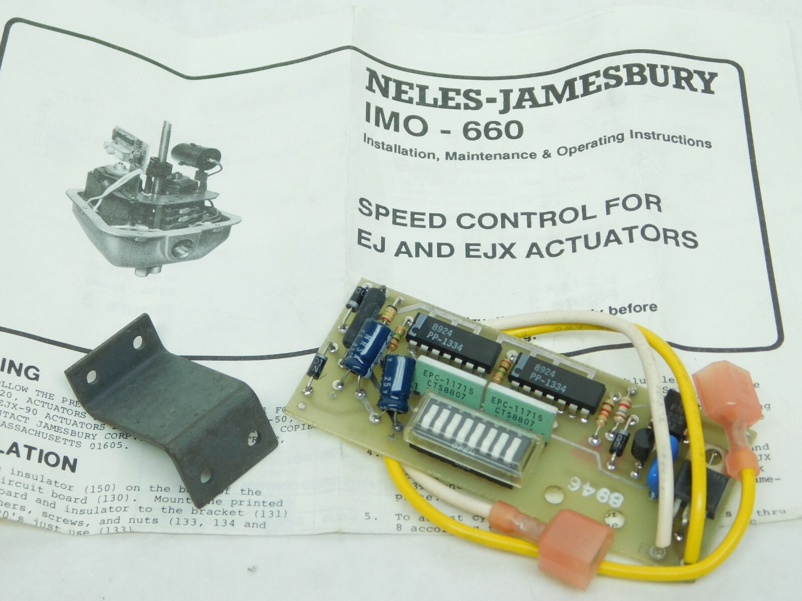NEW OLD STOCK! NELES-JAMESBURY IMO-660 SPEED CONTROL FOR EJ AND EJX ACTUATORS LV