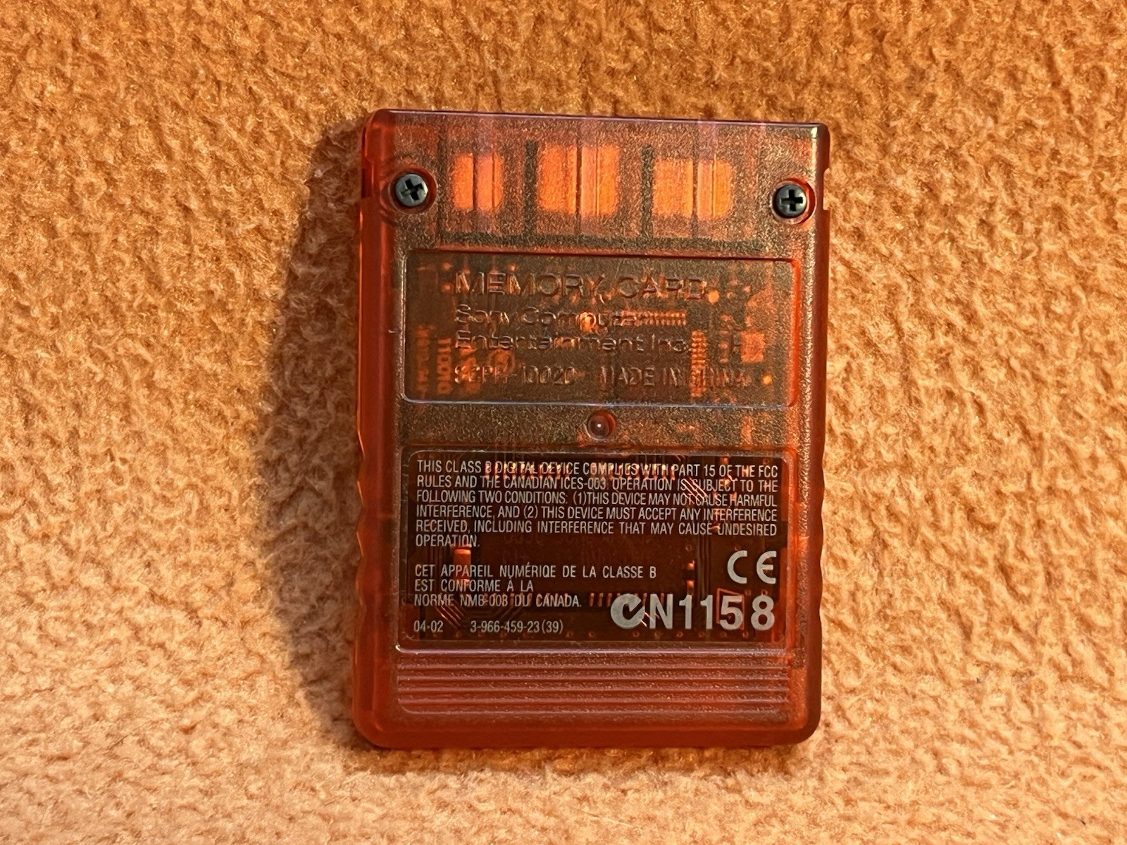 Official Sony PlayStation 2 PS2 Memory Card SCPH-10020 Magic Gate Red