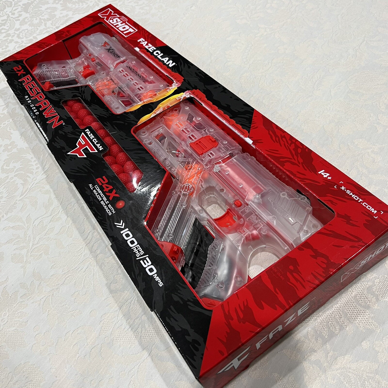 Zuru X-Red Toy Gun Shot 2x Respawn Faze Clan 2 Packs Blaster 24 Bullets