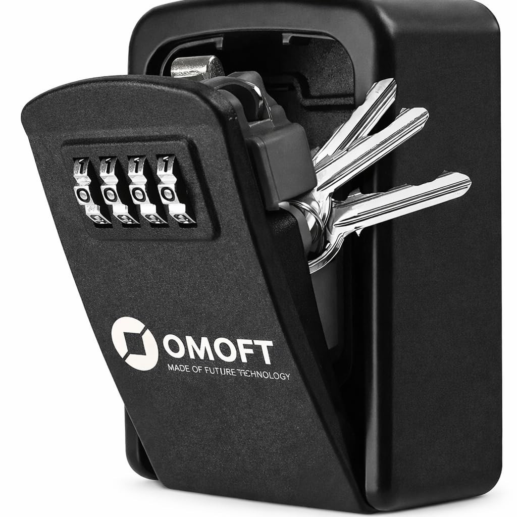 Wall Mount Key Lock Box for Home & Airbnb – Heavy Duty Metal Key Storage Safe...