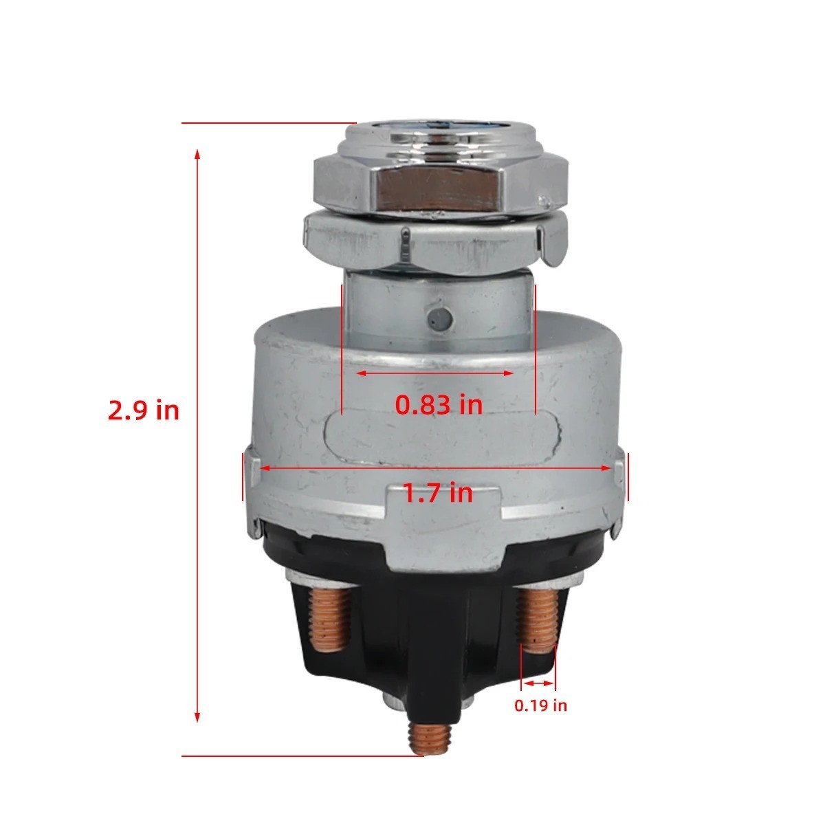 Universal Ignition Starter Switch Barrel With 2 Keys For Car Tractor Traile