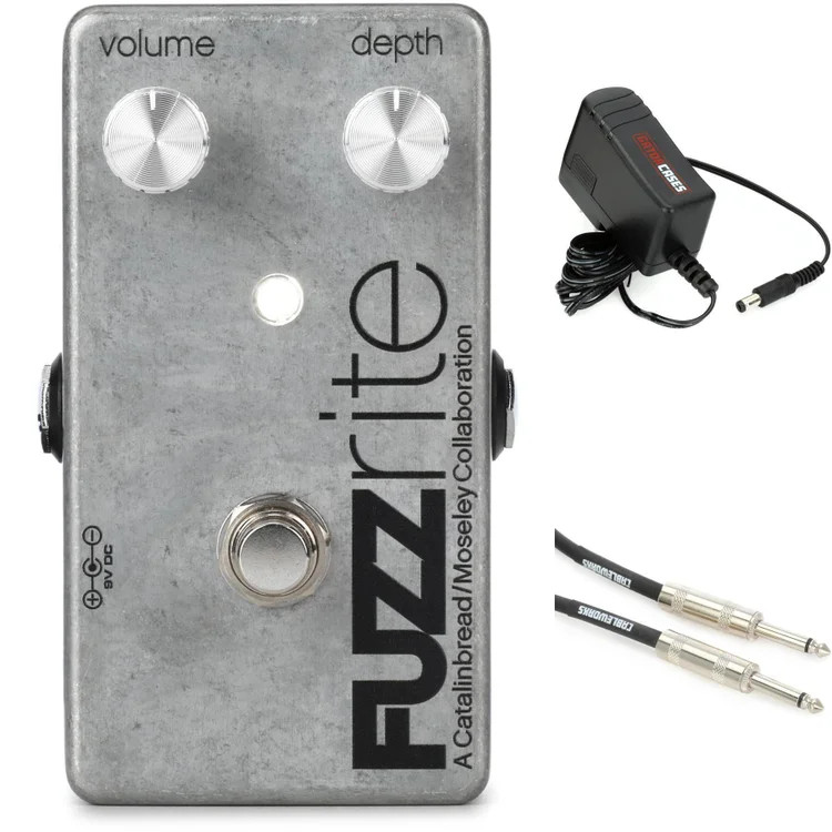 Catalinbread Fuzzrite Fuzz Pedal with Power Supply and Cable