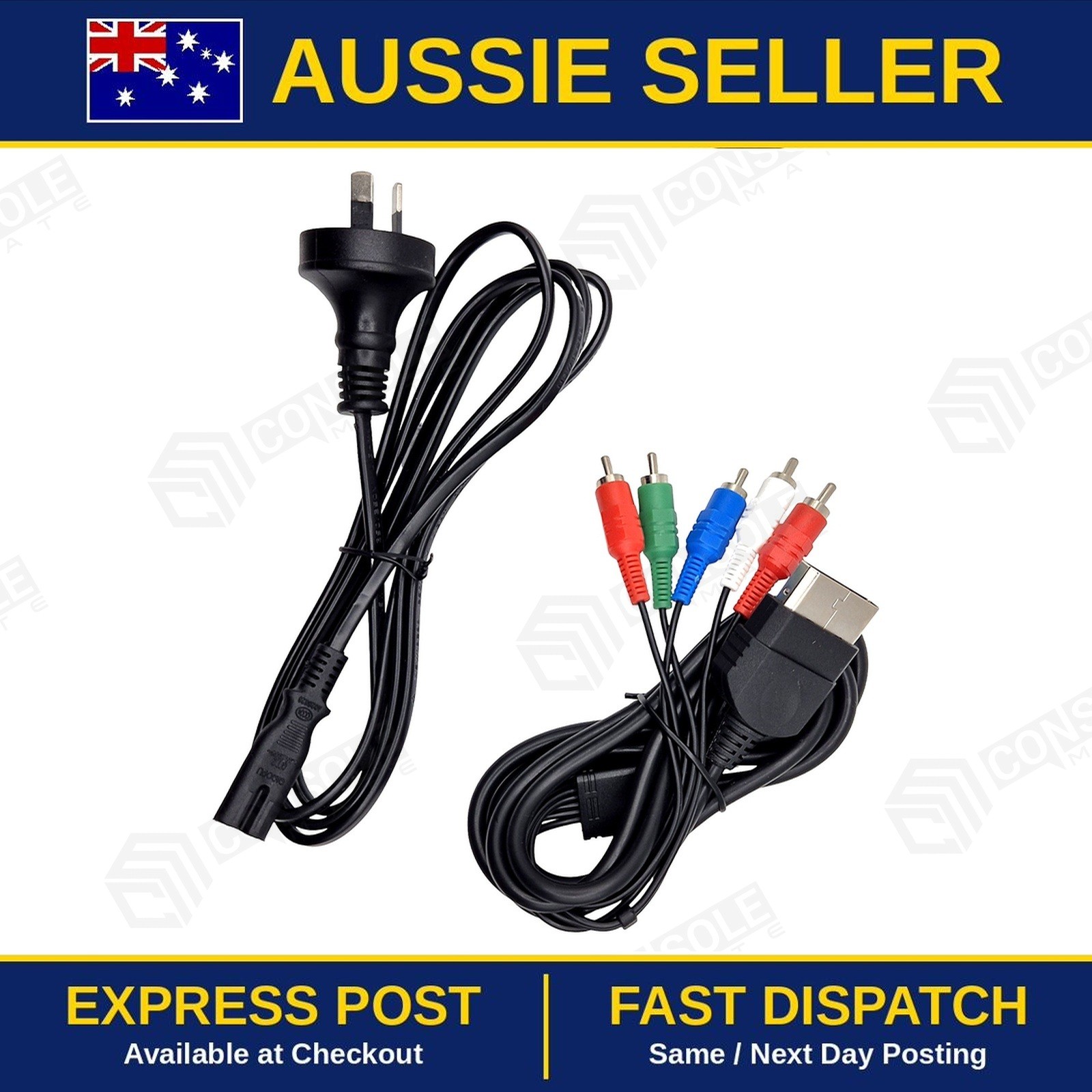 Original Xbox HD YPbPr Component AV Cable + AU Power Lead | 1080i Brand New